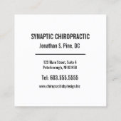 カイロプラクティックWordコラージュカイロプラクター スクエア名刺 (裏面)