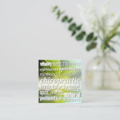 カイロプラクティックWordコラージュカイロプラクター スクエア名刺 (スタンド正面)