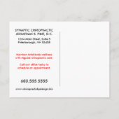 カイロプラクティックWord Collageの再アクティブ化呼び出し ポストカード (裏面)