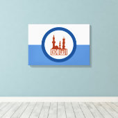 カイロ市国旗（エジプト） キャンバスプリント (インサイチュ (ウッドフロア))