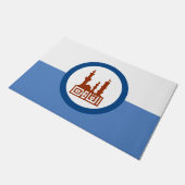 カイロ市国旗(エジプト) ドアマット (アングル)