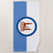 カイロ市国旗（エジプト） ビーチタオル (正面)