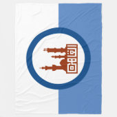 カイロ市国旗（エジプト） フリースブランケット (正面)