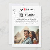 カイロ行き先の結婚式の日付を保存モダン セーブザデート (裏面)