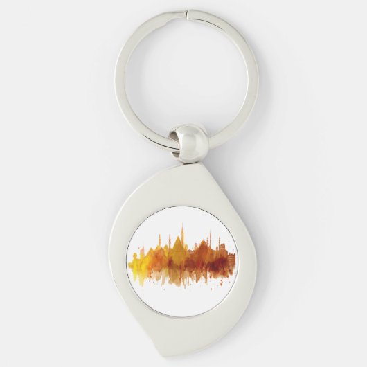 カイロ、エジプトのヴィンテージピラミッドとスフィンクス キーホルダー (正面)