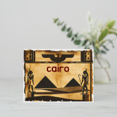 カイロ、エジプトはがき…こちらカイロ 箔シーズンポストカード (立ち正面)