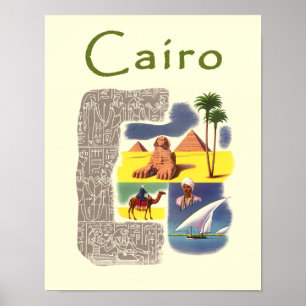カイロ,エジプト旅行ポスター ポスター
