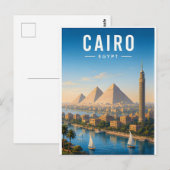 カイロ エジプト 古代 都市 旅行 ポストカード (正面/裏面)