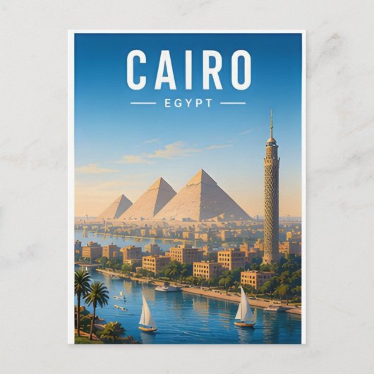 カイロ エジプト 古代 都市 旅行 ポストカード (正面)
