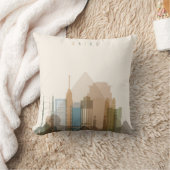 カイロ、エジプト|都市スカイライン クッション (ブランケット)