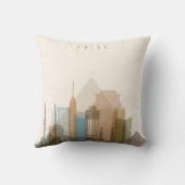 カイロ、エジプト|都市スカイライン クッション (裏面)