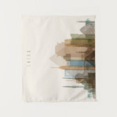 カイロ、エジプト|都市スカイライン タペストリー (正面)