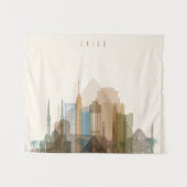 カイロ、エジプト|都市スカイライン タペストリー (正面(横))