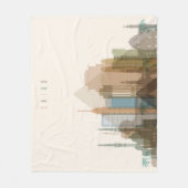 カイロ、エジプト|都市スカイライン フリースブランケット (正面)