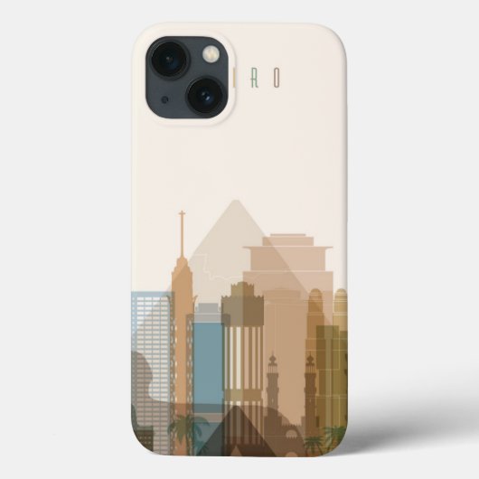 カイロ、エジプト|都市スカイライン Case-Mate iPhoneケース (裏面)