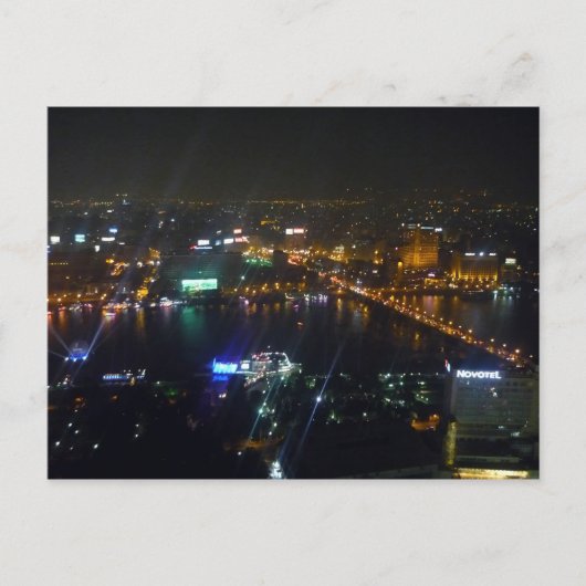 カイロ  ナイル川  夜 ポストカード (正面)