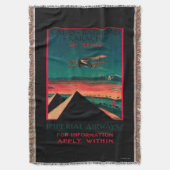 カイロ-バグダッド-カラチの空気ヴィンテージポスター スローブランケット (正面縦)