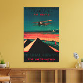 カイロ – バグダッド – カラチエアヴィンテージポスター キャンバスプリント (インサイチュ (リビング))