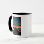 カイロ – バグダッド – カラチエアヴィンテージポスター マグカップ (正面左)