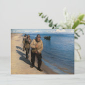 カイロ – 漁師3人がボートを引っ張る サンキューカード (スタンド正面)