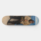 カイロ – 漁師3人がボートを引っ張る スケートボード (横)