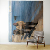 カイロ – 漁師3人がボートを引っ張る タペストリー (インサイチュ)