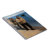 カイロ – 漁師3人がボートを引っ張る ノートブック (右側)