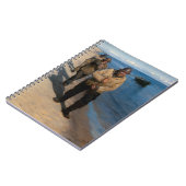 カイロ – 漁師3人がボートを引っ張る ノートブック (左側)