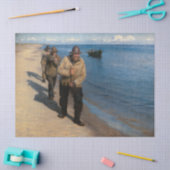 カイロ – 漁師3人がボートを引っ張る 薄葉紙 (クラフト)