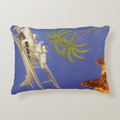 カイロ、Eygpt、二面飛行機へのヴィンテージ旅行 アクセントクッション (正面)