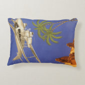 カイロ、Eygpt、二面飛行機へのヴィンテージ旅行 アクセントクッション (裏面)