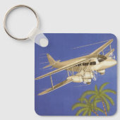 カイロ、Eygpt、二面飛行機へのヴィンテージ旅行 キーホルダー (正面)