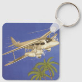 カイロ、Eygpt、二面飛行機へのヴィンテージ旅行 キーホルダー (裏面)