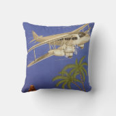 カイロ、Eygpt、二面飛行機へのヴィンテージ旅行 クッション (裏面)