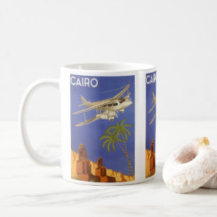カイロ、Eygpt、二面飛行機へのヴィンテージ旅行 コーヒーマグカップ