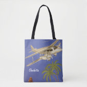 カイロ、Eygpt、二面飛行機へのヴィンテージ旅行 トートバッグ (正面)