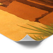 カイロ、Eygpt、二面飛行機へのヴィンテージ旅行 ポスター (角)