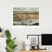 カイロ， ILパノラママップ – 1867 ポスター (ホームオフィス)