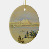 カイロ(w/c)の近くのギーザのピラミッド、 セラミックオーナメント (右)