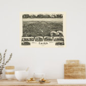 カイロ， WVパノラママップ – 1899 ポスター (キッチン)