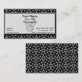 カイロLgの白いスカルの名刺 名刺 (正面/裏面)