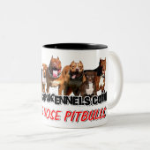 カインの犬小屋XXLの赤い鼻のピットブルのマグの上昇 ツートーンマグカップ (正面右)