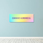 カインドネスパステルレインボーグラデーションを選択 キャンバスプリント (インサイチュ (ウッドフロア))