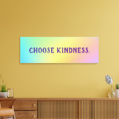 カインドネスパステルレインボーグラデーションを選択 キャンバスプリント (インサイチュ (リビング))