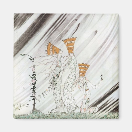 カイ・ニールセンによる『青い山の三人の王女』 マグネット (正面)