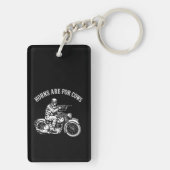 カウには角がある Funny Biker Attitude T-Shirt キーホルダー (裏面)
