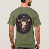 カウの頭蓋骨トーテム Tシャツ (裏面)