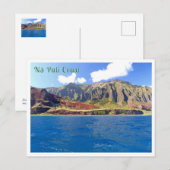 カウアイの名産パリ海岸はがき ポストカード (正面/裏面)