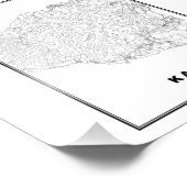 カウアイの地図 フォトプリント            (角)