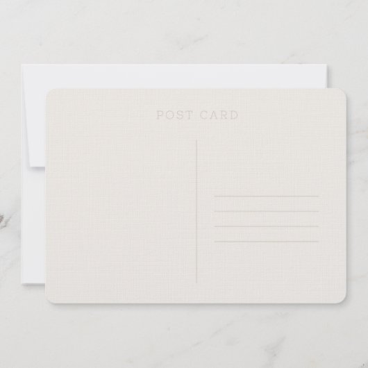 カウアイはがきリネンありがとう5x7文房具 招待状 (裏面)